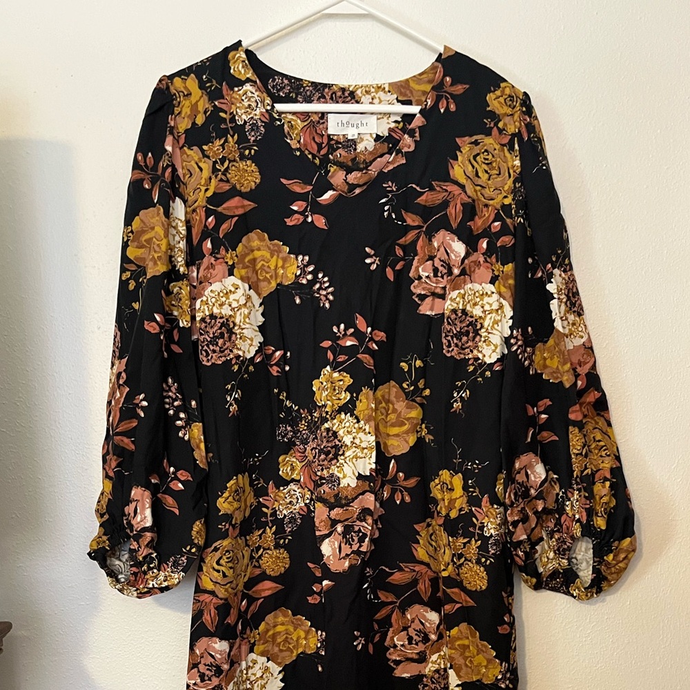 Thought Rosetti Organic Cotton Bell Sleeve dress